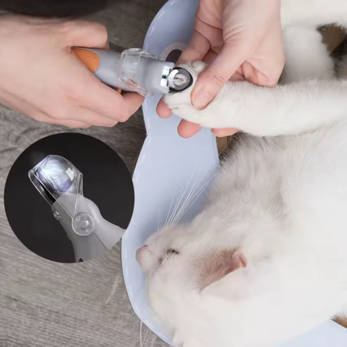 Recortador de uñas con luz LED para mascotas