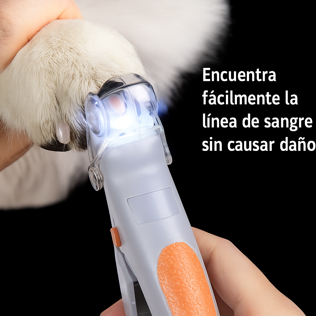Recortador de uñas con luz LED para mascotas