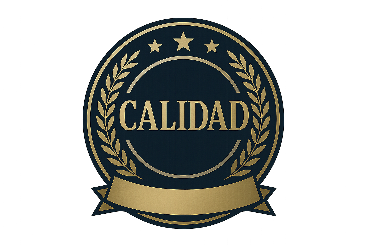 hazme una sello para mi pagina que indique calidad (formato circular)